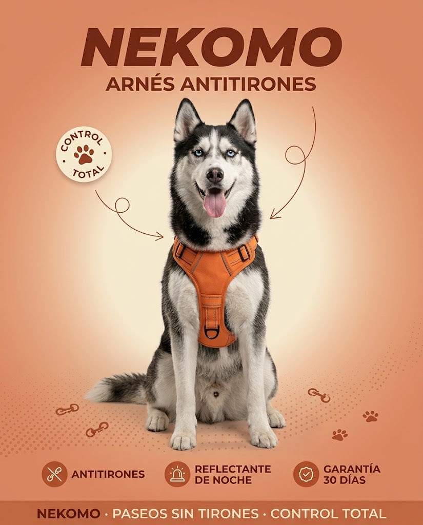 Arnés Antitirones Reflectante para Perros