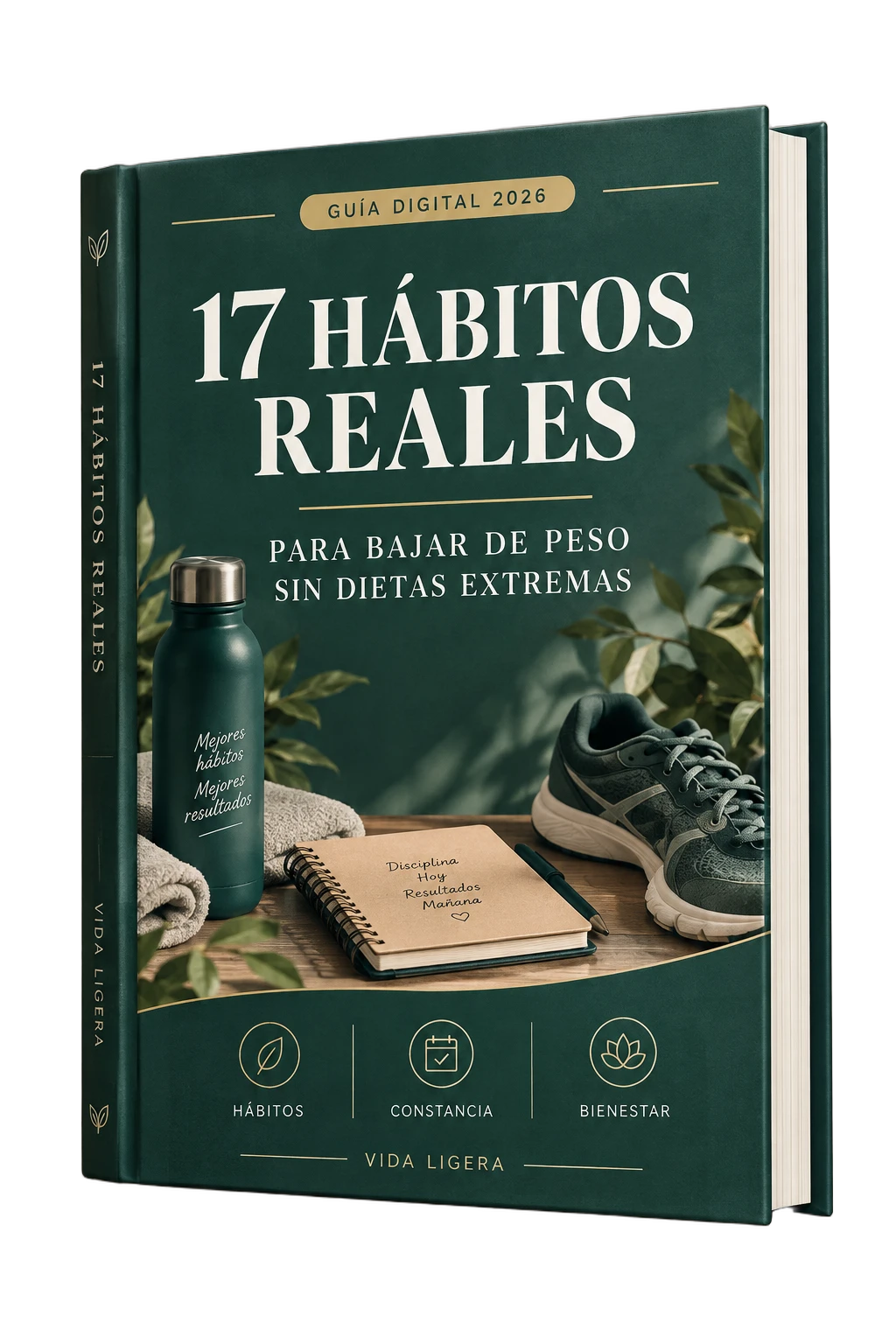 Portada de la guia 17 Habitos Reales para Bajar de Peso